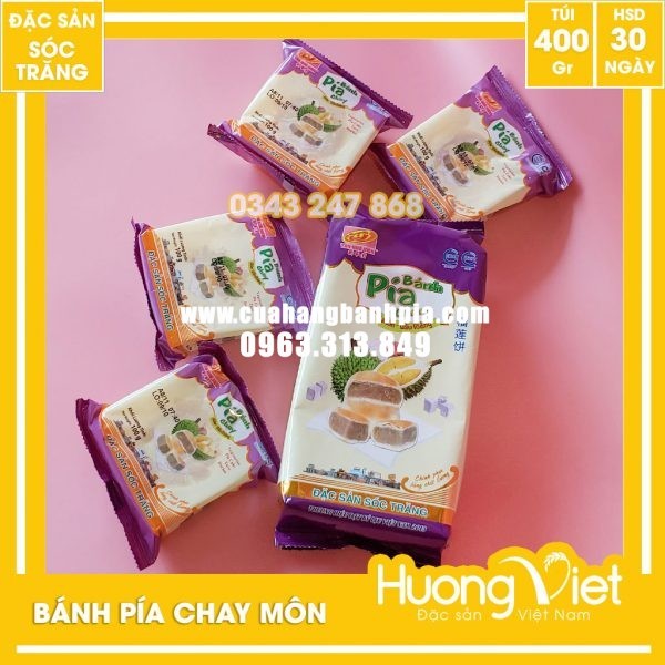 Bánh pía truyền thống môn sầu riêng không trứng Tân Huê Viên 400g