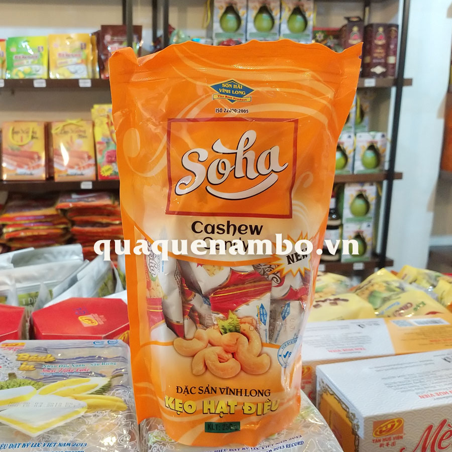 Kẹo hạt điều Soha Vĩnh Long 250g Kẹo hạt điều Soha Vĩnh Long 250g