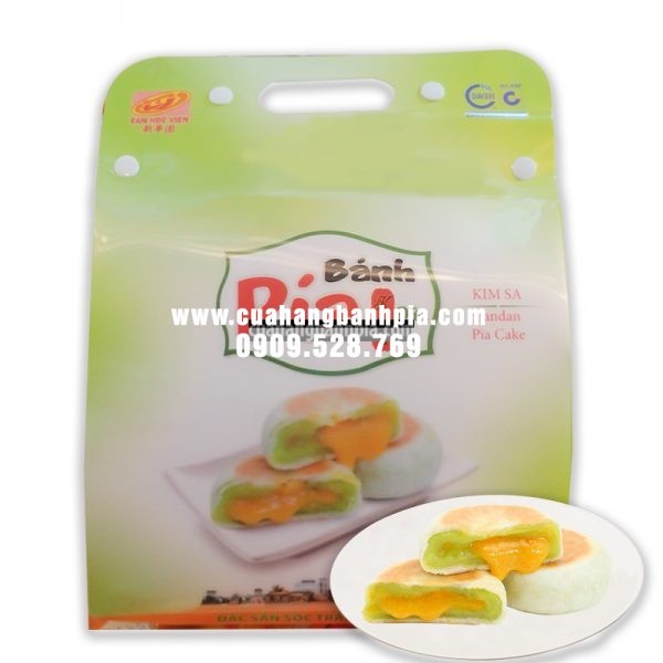 Bánh pía kim sa lá dứa túi 3D