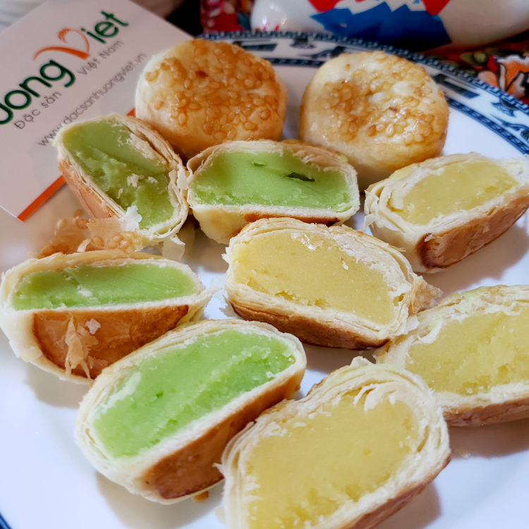 Bánh Long Châu đậu xanh Tân Huê Viên 200g Bánh Long Châu đậu xanh Tân Huê Viên 200g