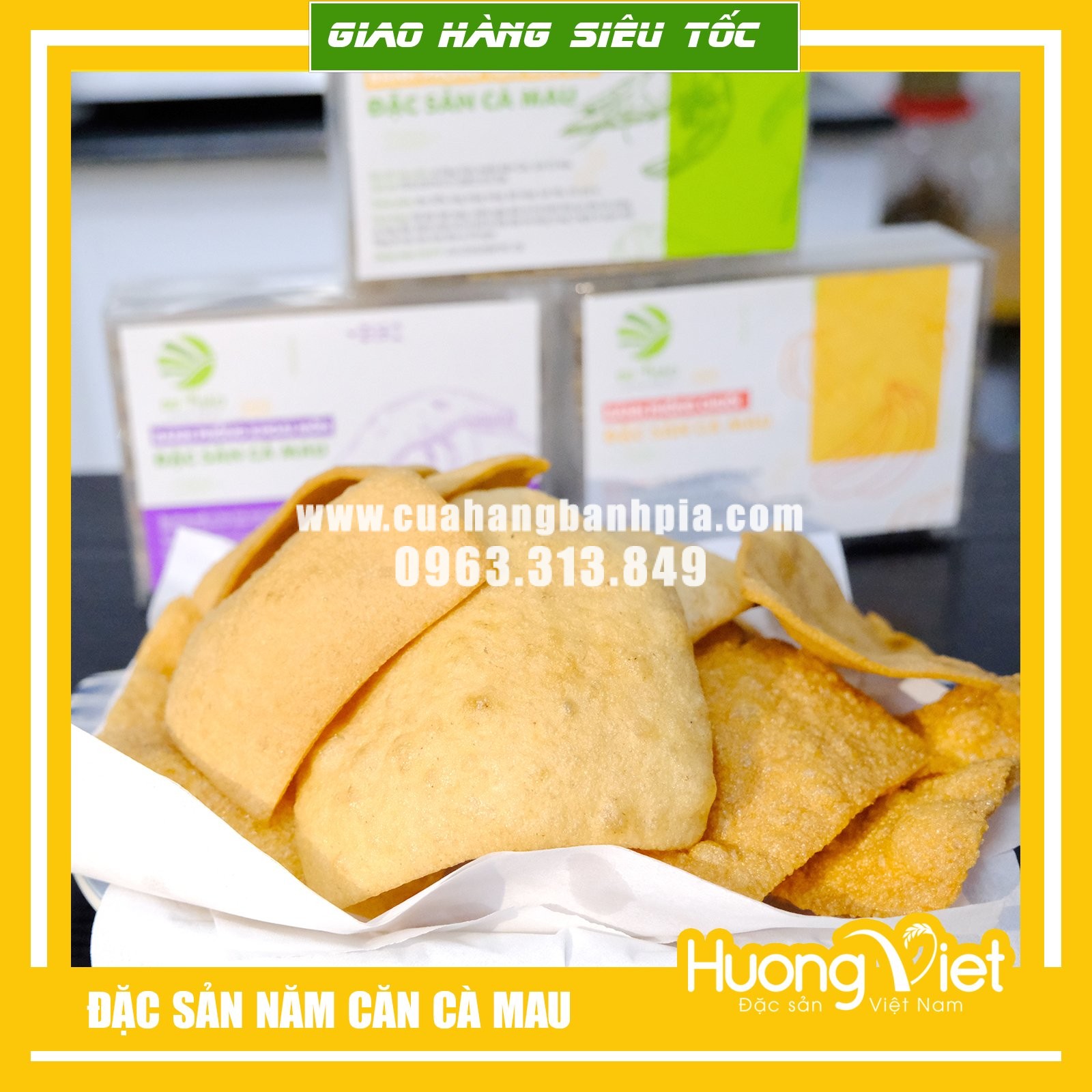 Bánh phồng tôm Du Thảo Cà Mau 500g Bánh phồng tôm Du Thảo Cà Mau 500g