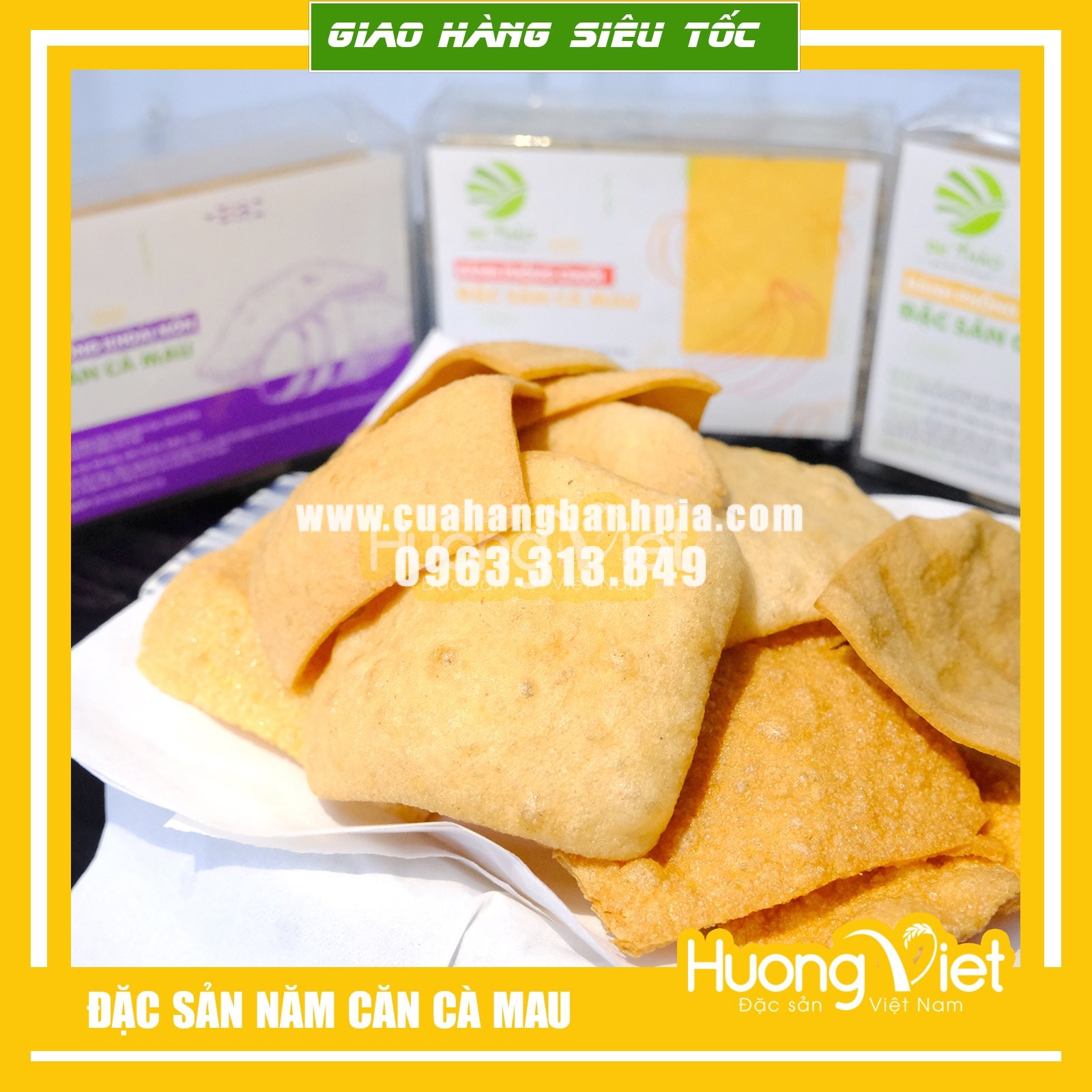 Bánh phồng tôm Du Thảo Cà Mau 500g Bánh phồng tôm Du Thảo Cà Mau 500g