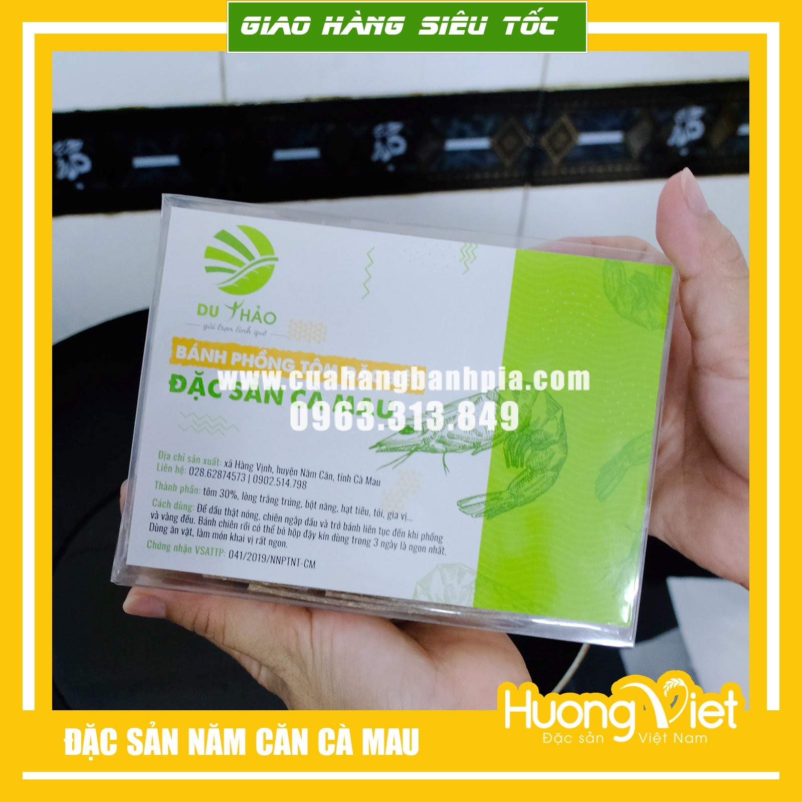 Bánh phồng tôm Du Thảo Cà Mau 500g Bánh phồng tôm Du Thảo Cà Mau 500g