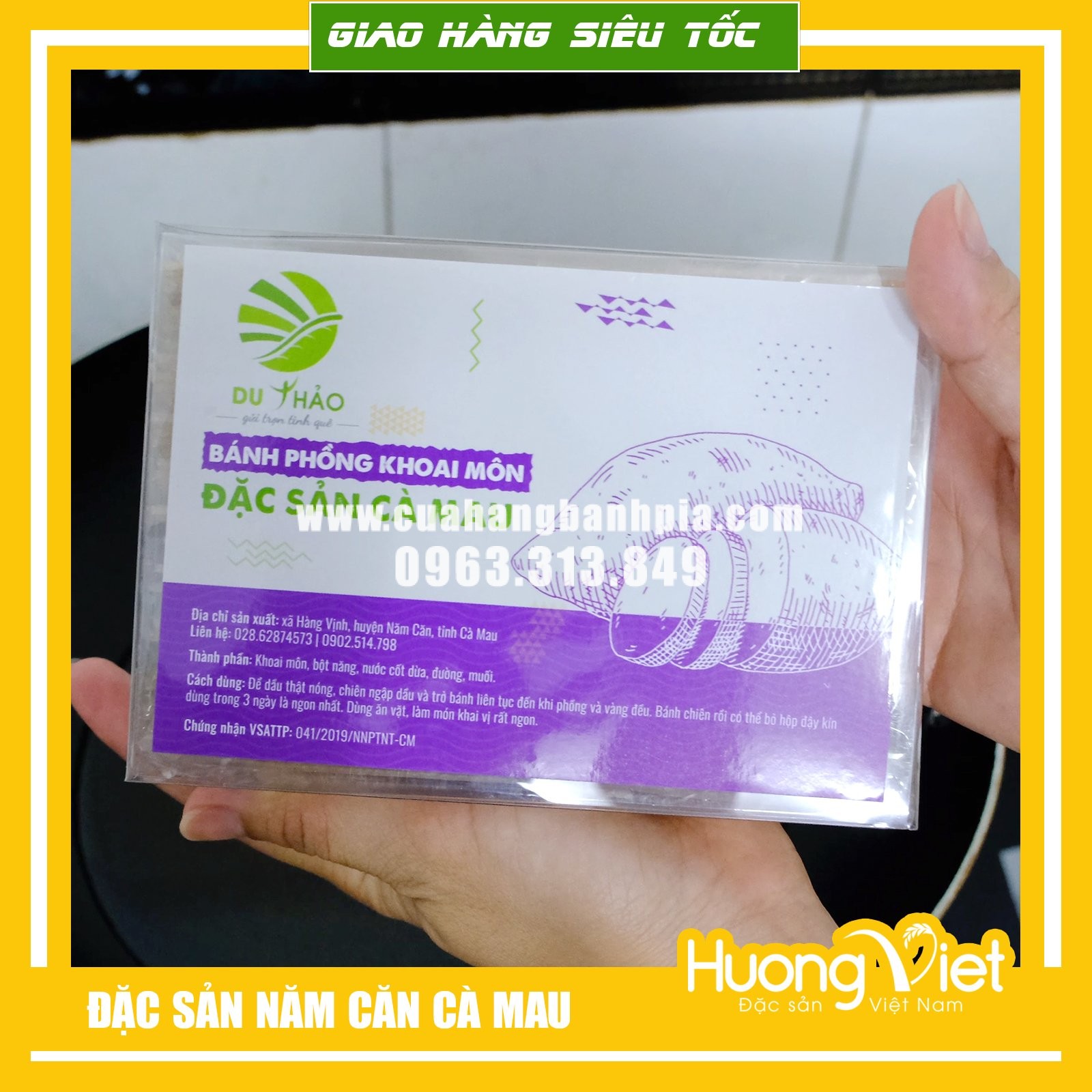 Bánh phồng tôm Du Thảo Cà Mau 500g Bánh phồng tôm Du Thảo Cà Mau 500g